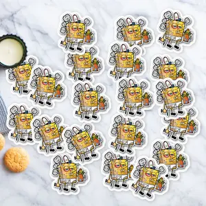 Stickers Pack 20 Pcs Spongebob Guitar Off Waterproof Colorful his Vinyl Head Laptop Bumper Skateboard Car Bike Bottle Water Aesthetic Luggage