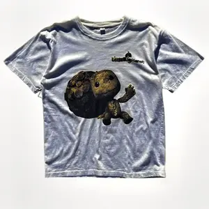 Vintage The Little Big Planet Shirt Retro Sackboy Video Game Shirt Cotton Unisex T-Shirt Crew Neck For Man For Woman Unisex Everyday T-Shirt