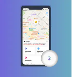 Tracker Mist 1 Pack - GPS Locator Works with Apple Find My - key tracker, luggage gps, remote finder, bike tracker, pet tracker, wallet locator, car tracker key tracker Sync air tracker, mini GPS smart tag key finder