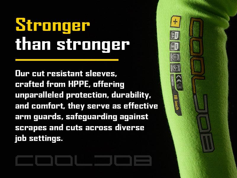 COOLJOB 3 Pairs 14/18in A4 Cut Resistant Sleeves with Thumb Hole, UV Sun Protection Arm Sleeves