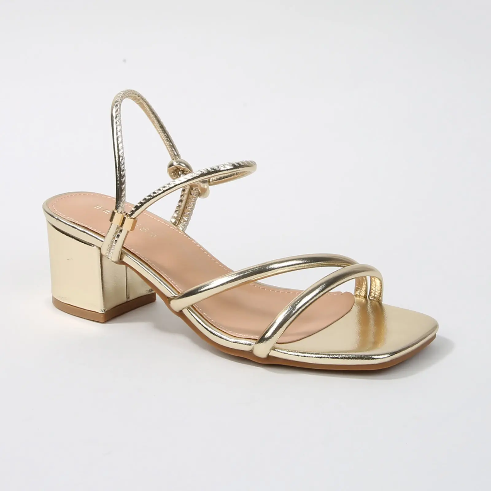 BERNESS Women's Sandals, Elayna Chic Strappy Slingback Heels for Women with 2.5" Block Heel & Comfortable Memory Foam, Stylish, Work, Comfortable Heels