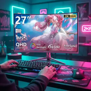 Sealan Pink Aura 27" Curved 2K Gaming Monitor | 165Hz High Refresh Rate