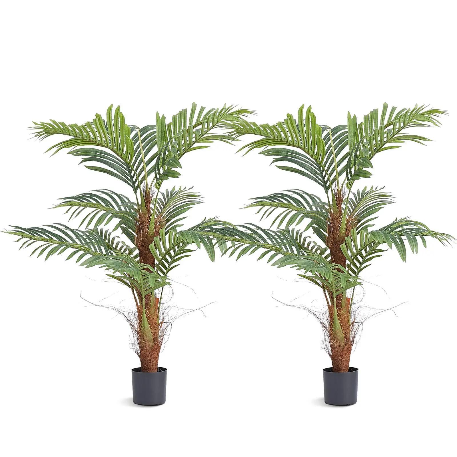 【summerfinds】VEVOR 4 FT Artificial Palm Tree, Decorative Secure PE Faux Plant with Anti-Tip Protection, Low-Maintenance Lifelike Green Artificial Trees Outdoor for Home Decor, Indoor Artificial Trees