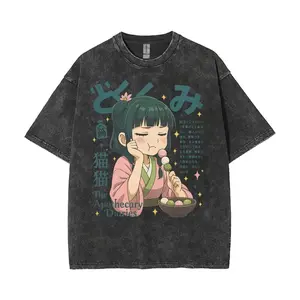 valentine shirts SDScMao Mao's Apothecary Diaries Anime Washed T-shirts Remedies Medicine Cartoon T Shirt Men Women Clothing Fashion Aesthetic TshirtDPE