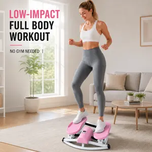 U-Shaped Swing Mini Stepper with LCD Monitor, Low-Impact Quiet Stair Stepper, Home Gym Fitness Equipment for Leg Core Hip Workout, Beginner Friendly for Women Men outdoorfun Portable Waist Twisting Ab Trainer