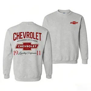 Retro Chevrolet sweatshirt, classic 1911 Chevrolet logo sweatshirt, vintage American car pullover, unisex loose-fitting streetwear top.