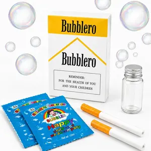 Bubble Cigarette Pack Creative Realistic Cigarette Bubble Blower with Bubble Solution Mini Cigarette Bubbles Maker for Stress Relief Fun Gag Gift Party Favors