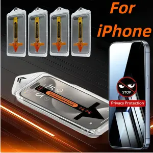 4-Pack Anti-Spy Protective Tempered Glass Screen Protector for Apple iPhone 17-11/x/XS/XR/max Series, Bubble-Free, Dust-Free, 9h Hardness, Easy Install, Cellphone Accessories, Protection