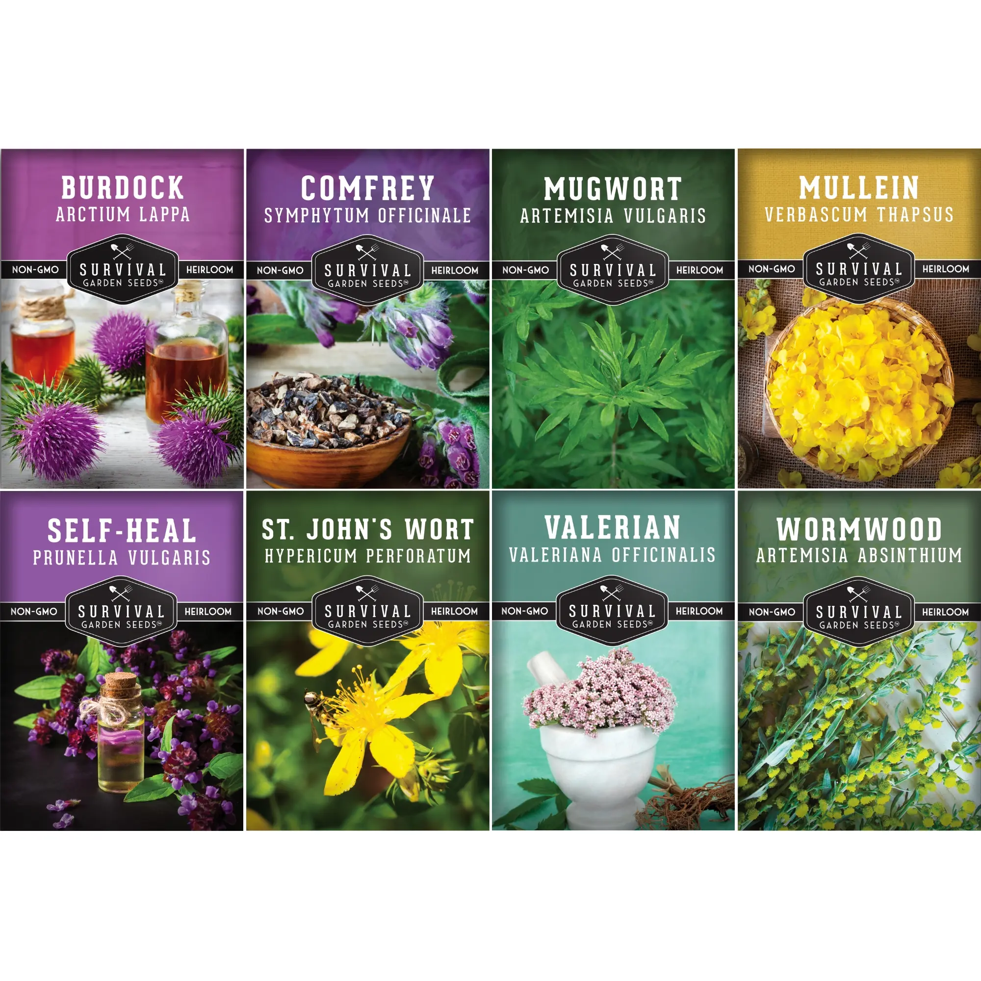 Herbalist Seed Bundle – 7 Essential Medicinal Herb Seeds for Planting, Heirloom Non-GMO Garden Kit