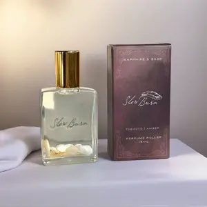 Slow Burn - Crystal Roller 15ml Perfume Oil: Amber & Sandalwood