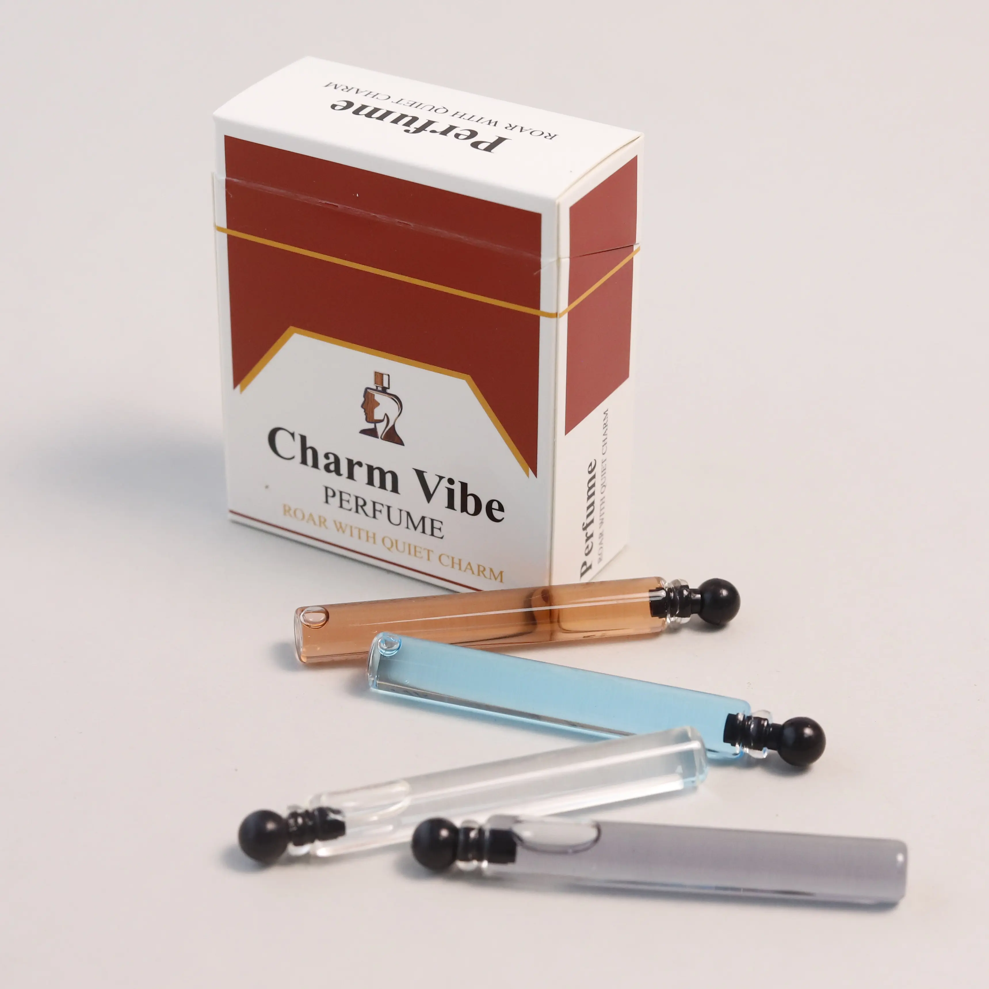Pocket Perfume Case with 8 Portable Glass Vials, a Long-Lasting Unisex Fragrance Collection with 4 Scents Including Musk and Cedar, Unique Gift for Him, Datura, Lemon, Jasmine, Floral, Charm Vibe, 3Ml, Mini Pocket Portable Unisex Fragrance, Elegant Scent,