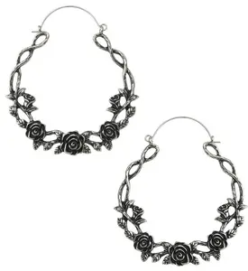 Rosy Vine Plug Hoops