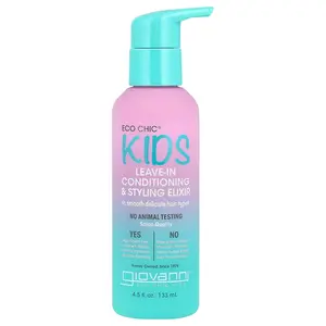 Giovanni Eco Chic® Kids, Leave-In Conditioning & Styling Elixir, 4.5 fl oz (133 ml)