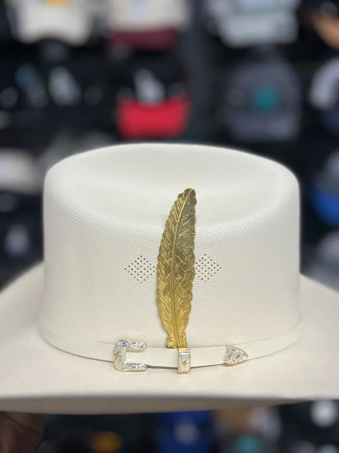 STAINLESS STEEL HAT FEATHER #3
