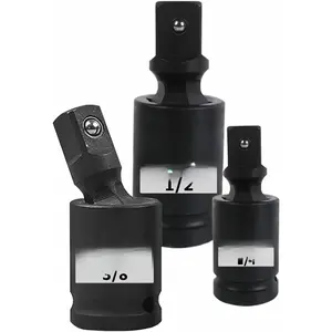 3 count Universal Joint Swivel Socket Adapter Set,1/4",3/8"& 1/2"Drivers, Impact Universal Joint,U-Joint Drive Impact Grad Wobble Socket Wrench Set,Full Impact Grade