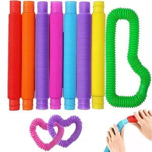 15pcs Fidget Tubes Set, Summer Toddler Toys & Party Favors, Autism Classroom Prizes, Sensory Bundle, Goodie Bag Stuffers, Stress Relief for Kids & Adults