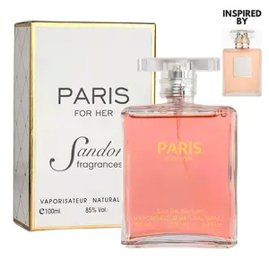 Sandora Fragrances Perfume for Women – Orange, Jasmine, Patchouli, Vanilla – Elegant, Floral, Fresh, Long-Lasting Eau De Parfum 3.4 fl oz