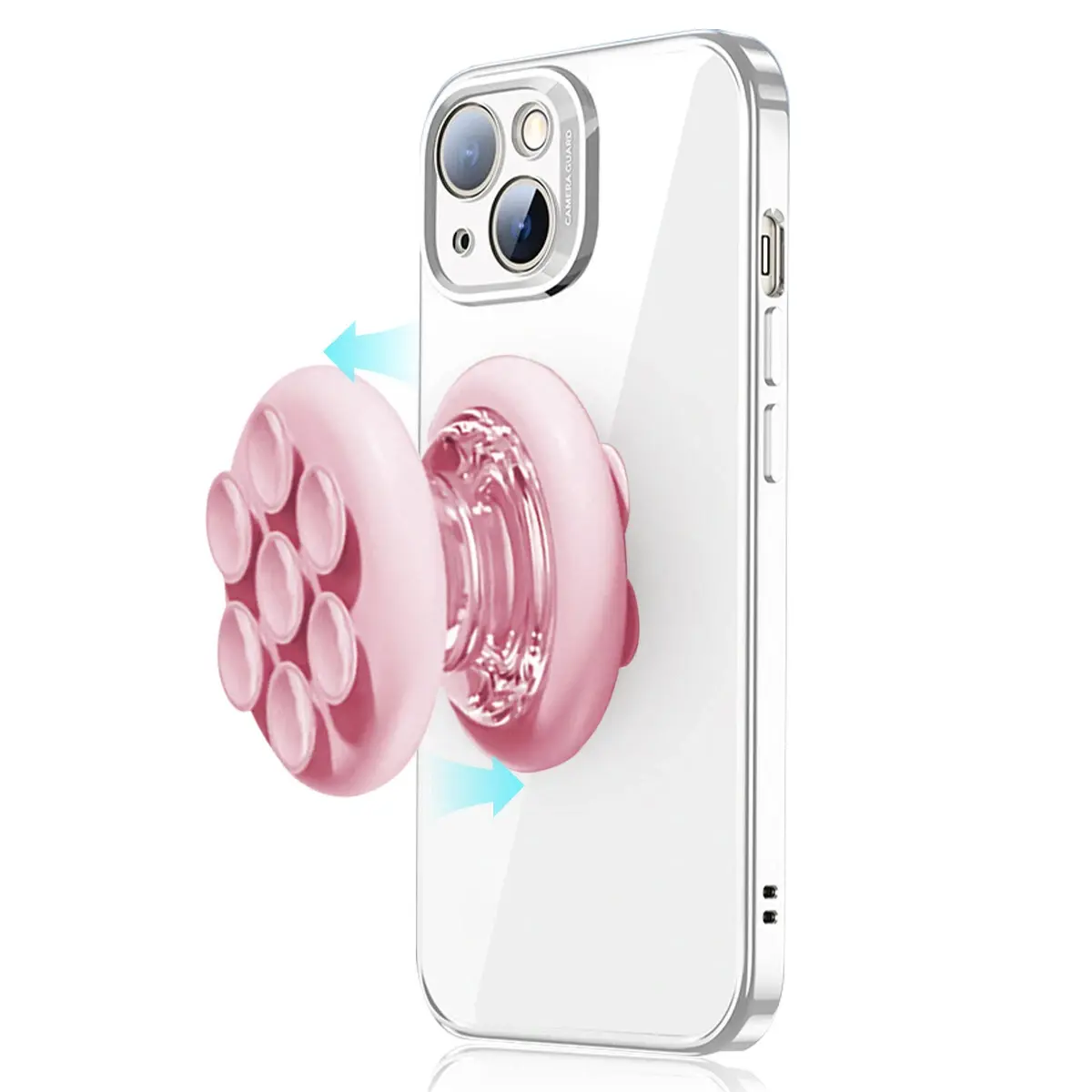 Suction Cup Phone Case Mount Double-Sided Silicone Sticky Phone Stand Holder