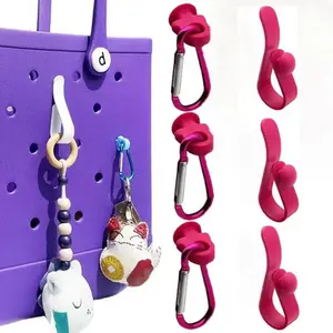 Bag Hole Hooks, 6 Counts/set Hooks for Bogg Bag, Compatible with Bogg Bag All Sizes, Suitable for Key, Sunglasses, Earphones, Water Bottle, Beach Essentials, Travel Essentials, Purse Accessories, Fashion Bag Charms, Bag Decoration, Charms For Bags