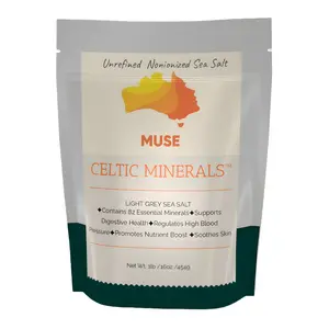 Muse Celtic Minerals  Sea Salt 1 lb unrefined Natural Flavor Calcium
