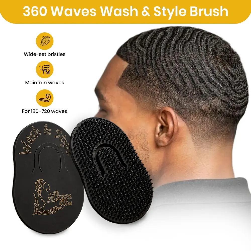 Ocean View  Wash and Style Brush- Shower Brush for 360 Waves