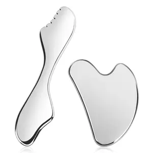 2Pcs Gua Sha Facial Tools Set,Guasha Massage Tool for Face&Body, Manual Massage Tool for Lymphatic Drainage &Jawline Sculpting & Puffiness Reducing,Gua Sha Muscle Scraper Tool,Skin-Care Tool