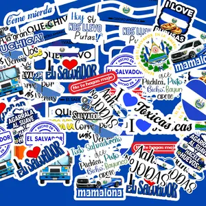 El Salvador 25 Funny Phrase Sticker Pack | Premium Waterproof UV Resistant Vinyl Decals for Cars Laptops Helmets Tumblers | Salvadoran Comedy Designs