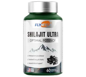 Himalayan Shilajit Resin Wellness Capsules,Natural Fulvic Acid & L-Arginine Herbal Daily Nutritional Supplement,60 Vegetarian Caps Per Bottle