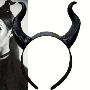 1pc Festival Devil Horn Headband Hair Accessory, Cow Horn Hair Skirt for Men and Women, Party Costume Decoration, Carnival Wear, Hairband, Festival Party Supplies