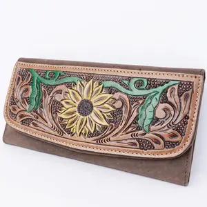 American  Darling leather sunflower design  trifold