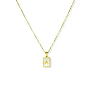 Monet Alphabet Pendant Necklace