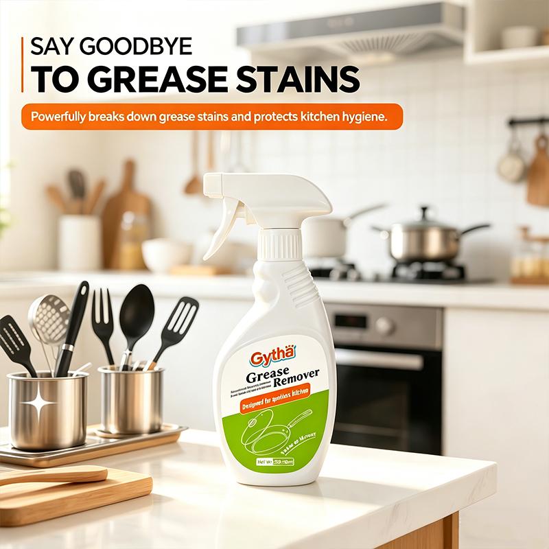 (Two-bottle pack) Kitchen cleaning spray effectively removes kitchen grease and grime. This multi-purpose degreaser is suitable for heavily soiled areas such as countertops, ovens, cookware, and range hoods.