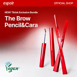 [DUO] Espoir The Brow Duo, Easy 2 Steps, K-Idol Style, Slim Hard Formula Pencil, Long Lasting Fixing Cara, Waterproof, Smudge-Proof, Define&Fill, Beginner-Friendly, 24Hr Long Lasting, Vegan