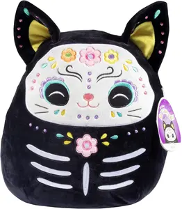 Squishmallows Original 12-Inch Zelina Day of The Dead Cat - Official Jazwares Plush - Collectible Soft & Squishy Kitty Stuffed Animal Toy - Add to Your Squad - Gift for Kids, Girls & Boys