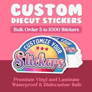 Custom Logo Vinyl Stickers: Die Cut, Water-Resistant Personalized Waterproof Decals - 50 PCS, Size 3 Inch