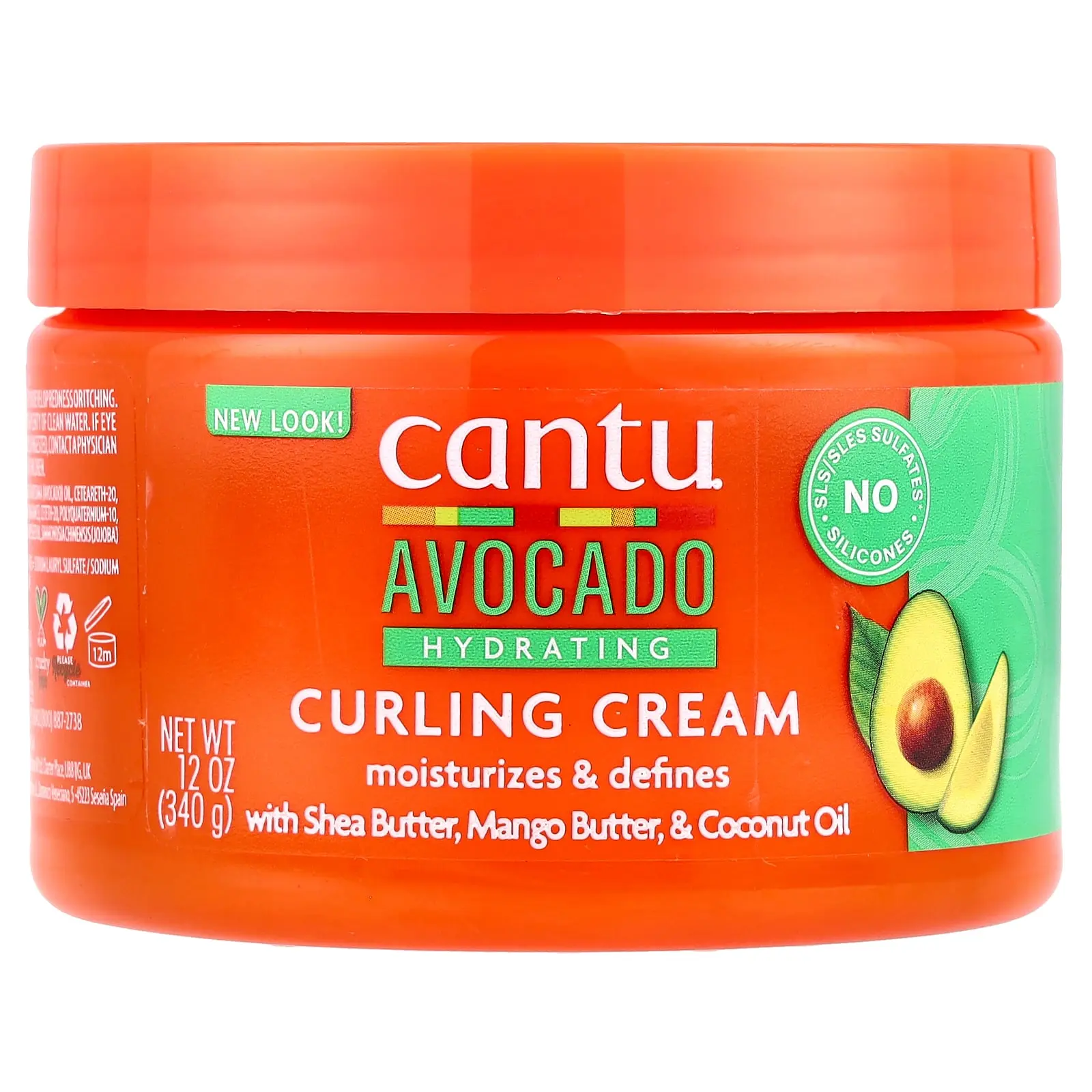 Cantu Avocado Hydrating Curling Cream, 12 oz (340 g)