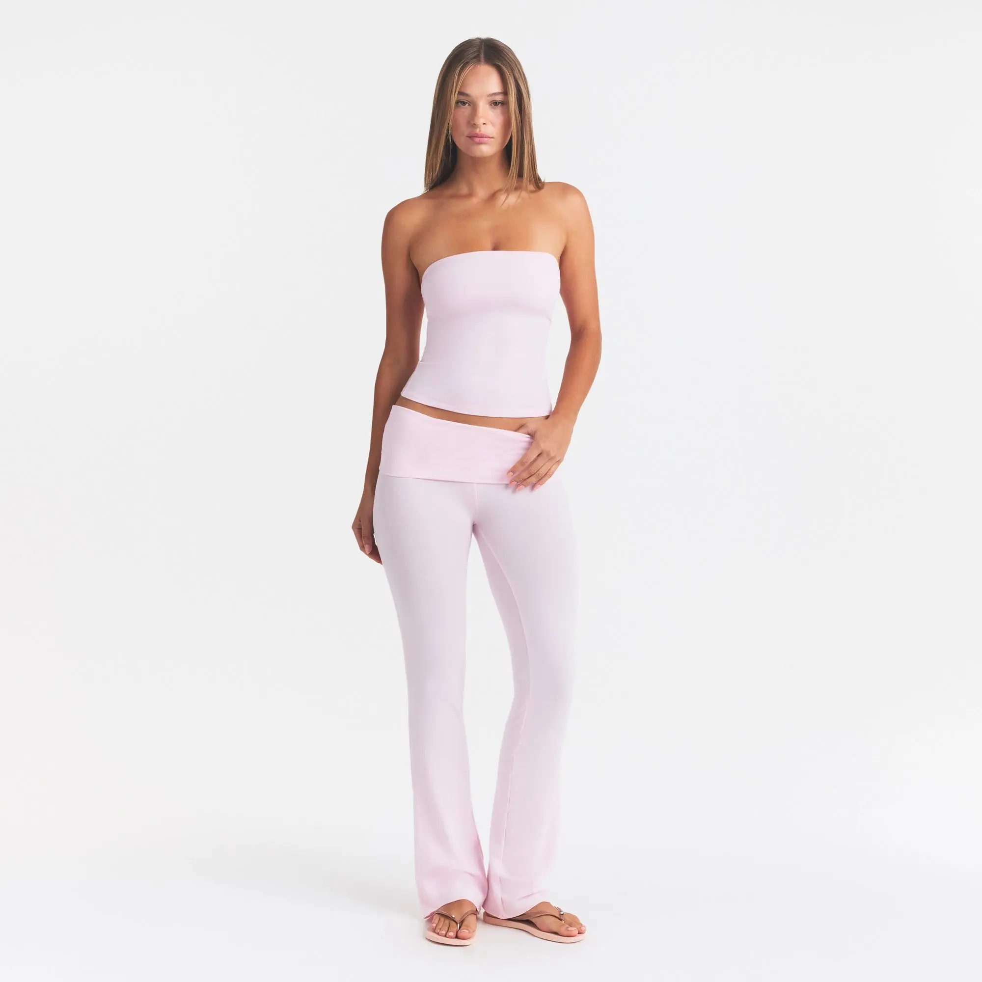 SKIMS COTTON JERSEY FOLDOVER PANT