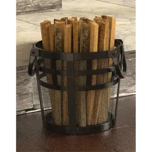 Open Hearth  Panacea Black Antique Steel Log Carrier