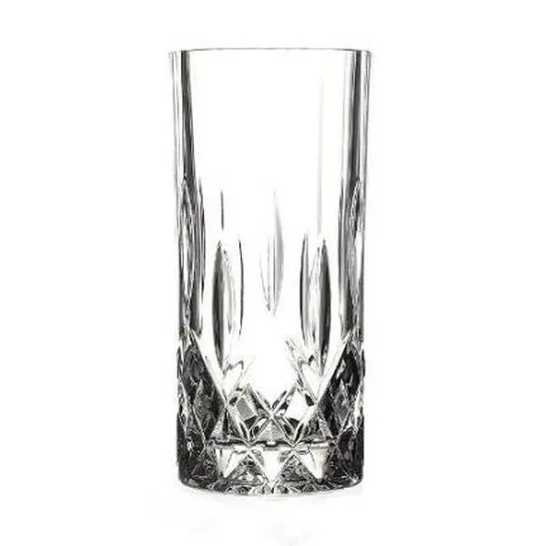 212 MAIN RCR Opera Cut Crystal Highball Glass Set (6-Piece, 12oz) - Classic, Stylish Drinkware with Ageless Shine, Durable Kitchenware, Durable Glass, Premium Drinking Glasses