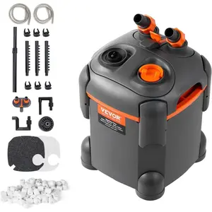 VEVOR Aquarium Filter 172GPH, Canister Filter 20-35 Gallon, Ultra-Quiet Internal Aquarium Filter with UV Protection, Submersible Power Filter with Multiple Function for Fish Tanks, 8WVEVOR Super Brand Day