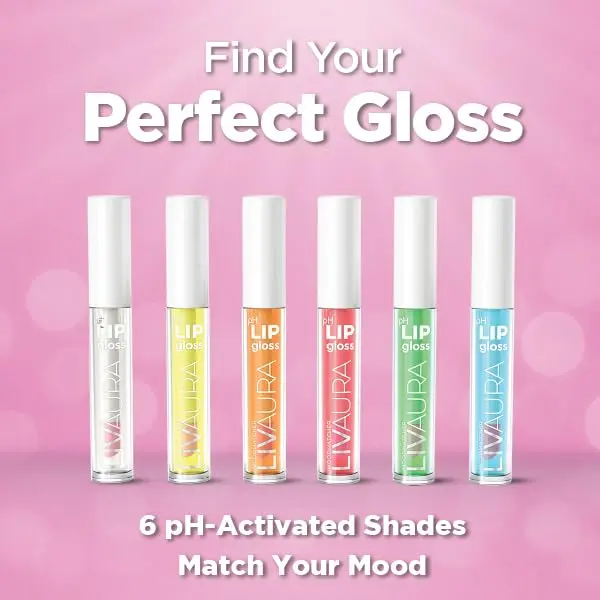 LIVAURA Tinted Lip Gloss for Women, pH Activated Hydrating, Moisturizing, Shiny Lipgloss, Non Sticky LipGloss, Glossy Lip Tint, Lip Shine, Smooth Lip Gloss Hydrating, Made in USA (Glass Glow) Lightweight Lipstick Makeup Clear Shimmer Hydrate