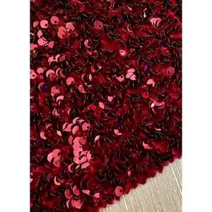 Burgundy Sequin on Velvet