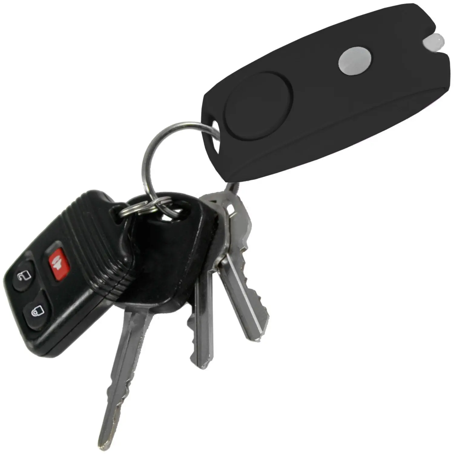 Squeeze Activation Personal Alarm, Solid Teardrop Self-Defense Keychain with Loud 120dB Siren and Bright LED Light, Self-Defense Keychains, Light-Up Button Keychains
