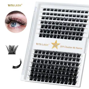 Mixed-Length Individual Cluster Lashes Eyelash Extensions Set, False Eyelashes Extension, Natural Curl DIY Volume Lash Clusters, Dramatic Volume Eyelash, Fluffy Eyelashes Cluster, Makeup Accessories for Women