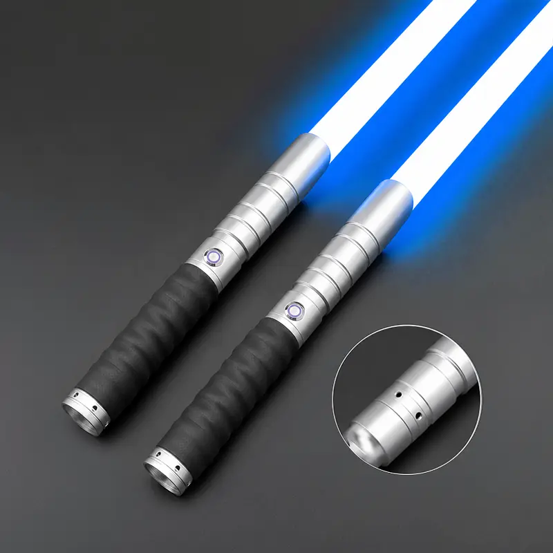 CXSABER Heavy Dueling Lightsaber 12 RGB Colors 4 Sound Fonts Metal Hilt 2-in-1 Connectable Light Saber for Adults Kids