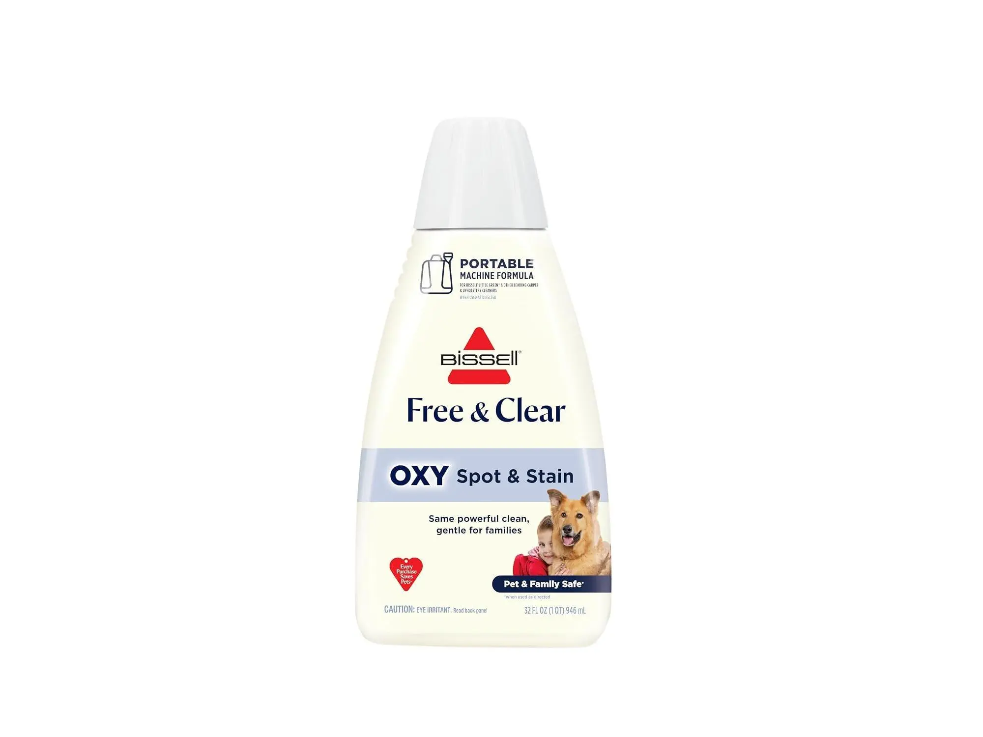 Bissell PET PRO OXY Spot & Stain Formula for Portable Carpet Cleaners, 32 oz., 2034