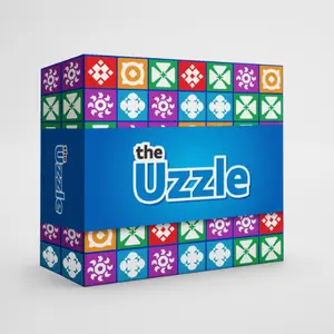 The Uzzle 4.0 Family Board Game | Ages 4+ | 100 Challenges | 4 Difficulty Levels | Fast-Paced Pattern Matching Game