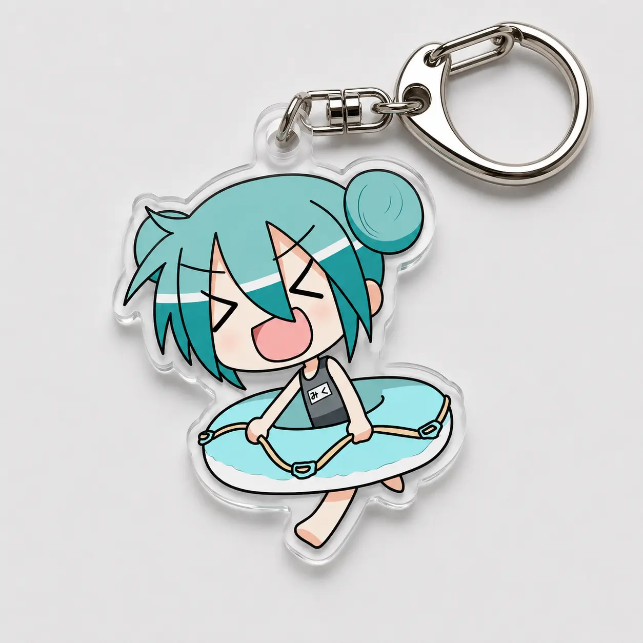 Miku Expo 3D Acrylic Keychain - Colorful Candy Theme, Cute Anime Style Otaku Style Vocaloid Charm, Casual Kawaii Bag Decor Collectible Gift, Unisex, Anime Decor, Double-Sided, Keychain Cute, Kawaii Accessories, Candy Jar Detail, Collectibles, Figure Keych