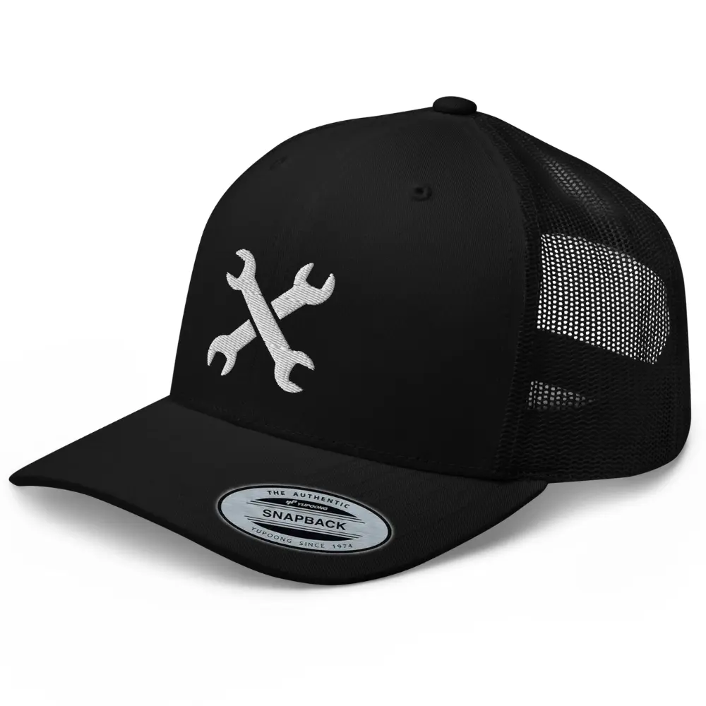 RIVEMUG NG Wrench Curved Bill Trucker Hat Mid Crown Adjustable Cap Mechanic Hat