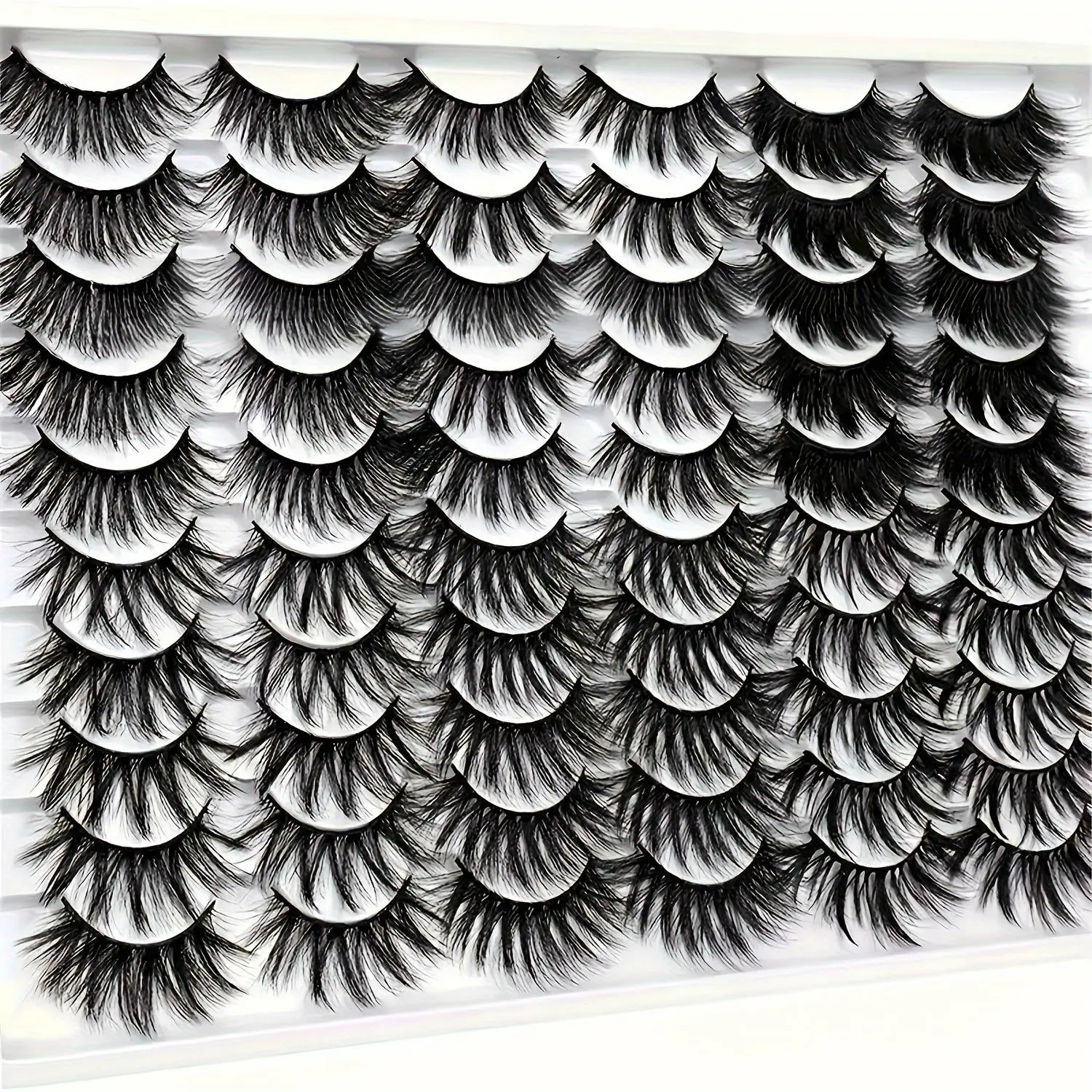 Mixed Styles False Eyelashes, Fluffy False Eyelashes, Layered Fluffy Eyelashes, Fake Lashes, Fluffy Volume Eyelashes, Multilayer Volumized Eye Makeup Strip Lashes for Lash Extensions, Women & Girls Three-dimensional Lash Cosmetic, Eyelash Falsies